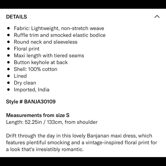 Banjanan Iris Dress is Anna’s wild garden small - Picture 6 of 12